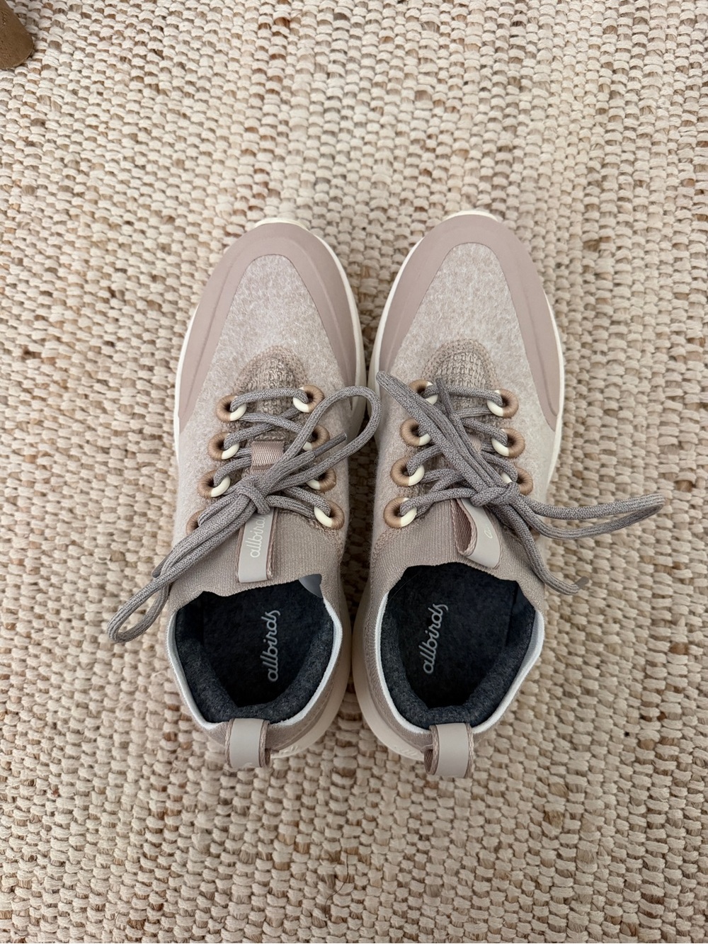 Womens Allbirds Wool Strider Shoe Beige Running Walking Sneakers - Picture 2 of 7